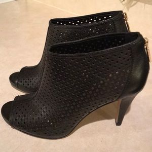 BR peep toe ankle booties